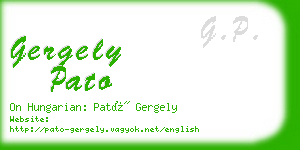 gergely pato business card